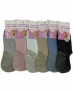 Tobillera Mujer Super Invisible Cobre + Algodón x 12 Pares. Talla: 35 - 39