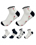 Calcetines con Diseño Corte Medio para Mujer x 12 Unds.