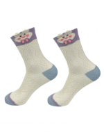 Calcetines de Algodón Para Mujer Corte Medio x 12 Unds.