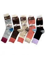 Calcetines Para Mujer Corte Medio Colores Surtidos x 12 Unds.