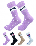 Calcetines Para Mujer Diseño Lazos con Puntos x 12 Unds.