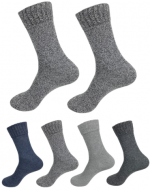 Calcetines Largos Algodón Jaspeado x 12 Pares. Talla: 40 - 44
