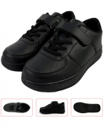 Zapatilla Escolar con Velcro Color Negro x 12 Pares. Talla: 25 al 30