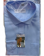 Camisa Adulto Manga Larga con Bolsillo Color Celeste x 4 Unds. Talla: S - M - L - XL