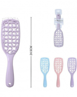 Cepillo Anti Frizz Colores Surtidos x 12 Unds. Medida: 24.5 cm aprox.