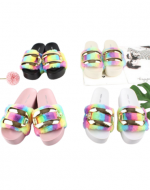 Chalas de Mujer Peludas Colores Surtidos x 36 Pares. Talla: 37  al 41