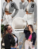 Chaqueta Bomber Universitaria con Polar Colores Surtidos x 4 Unds. Talla: Estandar