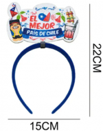 Cintillo Fiestas Patrias El Mejor x 6 Unds. Medida: 22 x 15 cm aprox.