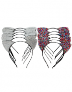 Cintillo con Orejas Colores Surtidos x 24 Unds.