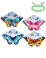 Cometa de Mariposas con Hilo Colores Surtidos x 6 Unds. Medida: 78 x 120 cm aprox.