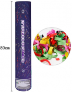 Tubo Lanza Confetti de Papel x 6 Unds. Medida: 80 cm aprox.