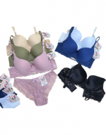Conjunto de Lencería Copa B Colores Surtidos x 12 Unds. Talla: 36 a 42