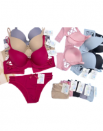Conjunto de Lencería Copa C Colores Surtidos x 12 Unds. Talla: 40 a 46