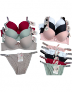 Conjunto de Lencería Copa B Colores Surtidos x 12 Unds. Talla: 36 a 42