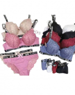 Conjunto de Lencería Copa B Colores Surtidos x 12 Unds. Talla: 38 a 44