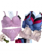 Conjunto de Lencería Copa C Colores Surtidos x 12 Unds. Talla: 42 a 48