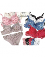 Conjunto de Lencería Copa C Colores Surtidos x 12 Unds. Talla: 42 a 48