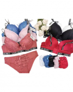 Conjunto de Lencería Copa C Colores Surtidos x 12 Unds. Talla: 42 a 48