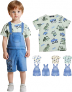 Conjunto Jardinera y Polera Colores Surtidos x 15 Unds. Talla: 1 a 5 años aprox.
