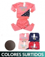 Conjunto de Buzo para niña x 12 Unds Tallas : 0 a la 3