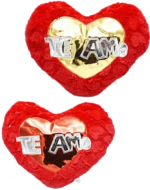 Cojín Corazón Brillante Te Amo x 4 Unds. Medida: 40 cm aprox