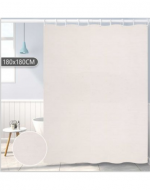 Cortina de Baño Plástica con Argollas Color Único x 12 Unds. Medida: 180 x 180 x 0.025 cm aprox.