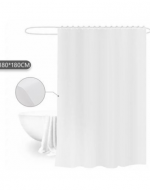 Cortina de Baño Plástica con Argollas Color Único x 6 Unds. Medida: 180 x 180 x 0.04 cm aprox.