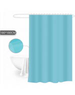 Cortina de Baño Plástica con Argollas Color Único x 12 Unds. Medida: 180 x 180 x 0.025 cm aprox.