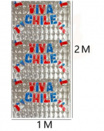 Cortina Viva Chile Color Plateado x 12 Unds. Medida: 1 x 2 metros aprox.
