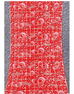 Cortina Corazones Color Unico x 6 Unds. Medida: 200 cm aprox.