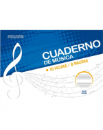 Cuaderno de Musica Pauta Entera PROARTE 8 pautas x 12 unds.