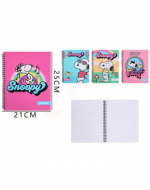 Cuaderno de Matemática Snoopy Arcoiris 100 Hojas x 8 Unds. Medida: 7 mm