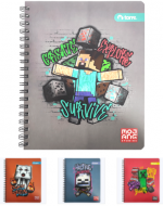 Cuaderno Universitario Tapa Dura Minecraft 100 Hojas Torre x 10 Unds. Medida: 7 mm