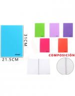 Cuaderno Universitario Composición Colores Surtidos x 6 Unds. Medida: 31 x 21.5 cm aprox.