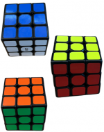 Cubo Rubik Fondo Negro x 4 Unds.