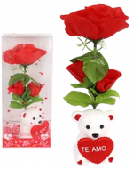 Adorno Flor con Oso Color Único x 6 Unds. Medida: 19 x 7 cm aprox.