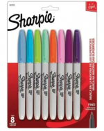 4 Set de Marcador Fino Permanente Sharpie (1 Set Trae 8 PCS)