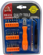 4 Set de Destornillador Punta Fina (1 Set Trae 21 PCS)