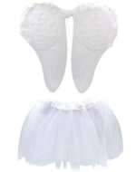 4 Set de Disfraz Ángel Color Blanco (1 Set Trae 2 PCS)