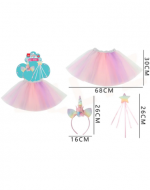 4 Set Disfraz Unicornio Multicolor (1 Set Trae: 3 PCS)