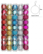 6 Set Esferas Navideñas Colores Surtidos (1 Set Trae: 9 PCS) Medida: 8 cm aprox