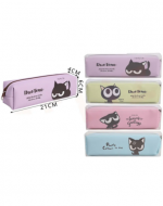 Estuche Escolar Gatito Negro Colores Surtidos x 4 Unds. Medida: 21 x 6 x 4 cm aprox
