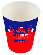 12 Set Vasos de Cartón Viva Chile (1 Set Trae: 6 PCS) Medida: 300 ml aprox.