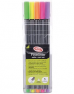 3 Set Marcadores Fineliner Adix (1 Set Trae 5 Colores)