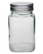 Frasco de Vidrio Cuadrado x 12 Unds. Medida: 280 ml aprox.