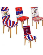4 Set de Fundas para Sillas Fiestas Patrias (1 Set Trae 6 PCS)