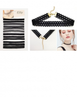 Gargantilla Chokers de Dama  x 12 Unds.