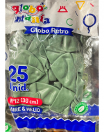 4 Set Globos Retro N°12 (1 Set Trae : 25 PCS) Medida: 30 cm aprox.