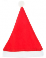 Gorro de Navidad Liso Color único x 12 Unds. Medida: 29 x 40 cm aprox.