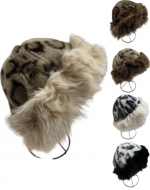 Gorro Ruso Animal Print Colores Surtidos x 12 Unds.